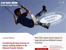Tablet Screenshot of childrenslegalcentre.com